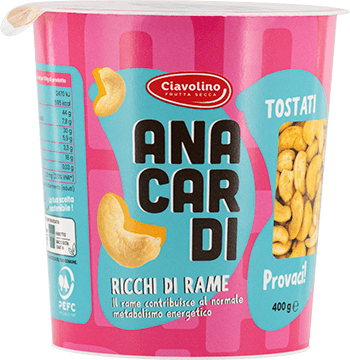 Anacardi tostati in coppa